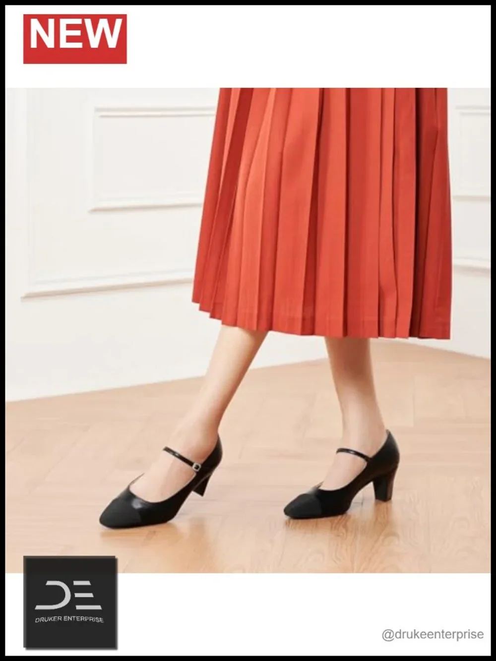 Chunky Block Heel Pumps for Women Closed Round Toe Low Heel Dress Shoes with